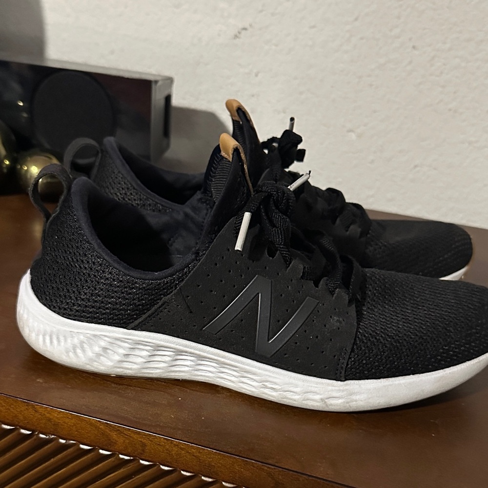New Balance Black and White Athletic Shoes